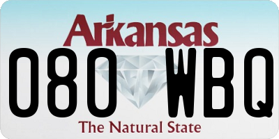 AR license plate 080WBQ
