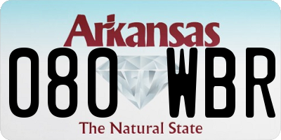 AR license plate 080WBR