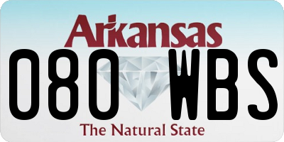 AR license plate 080WBS