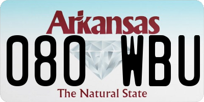 AR license plate 080WBU