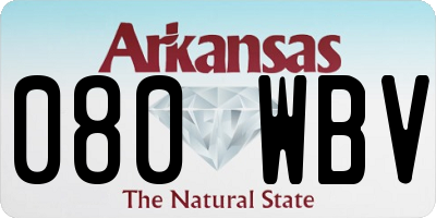 AR license plate 080WBV