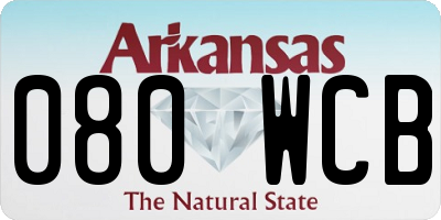 AR license plate 080WCB