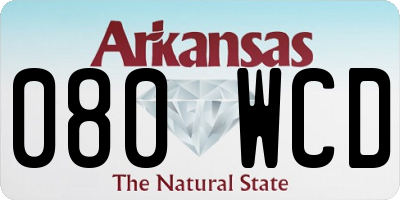 AR license plate 080WCD