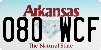 AR license plate 080WCF