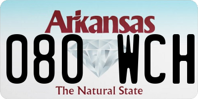 AR license plate 080WCH