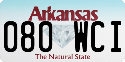 AR license plate 080WCI