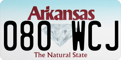 AR license plate 080WCJ