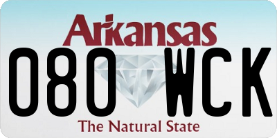AR license plate 080WCK