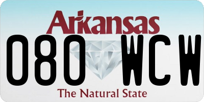 AR license plate 080WCW