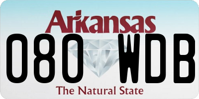 AR license plate 080WDB