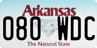 AR license plate 080WDC