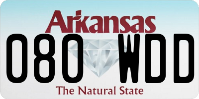 AR license plate 080WDD