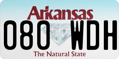 AR license plate 080WDH