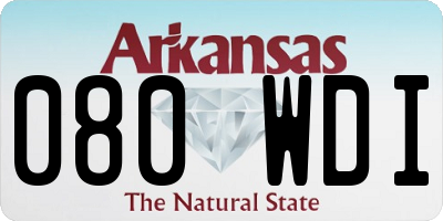 AR license plate 080WDI