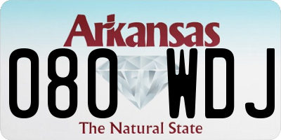 AR license plate 080WDJ