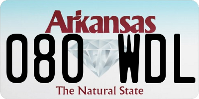 AR license plate 080WDL
