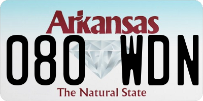 AR license plate 080WDN