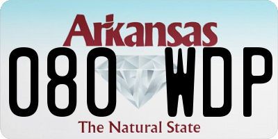 AR license plate 080WDP