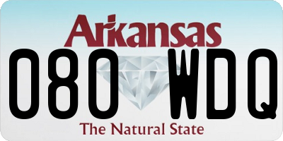 AR license plate 080WDQ