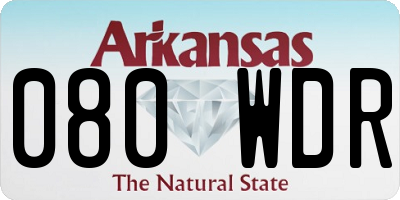 AR license plate 080WDR