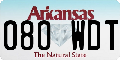AR license plate 080WDT