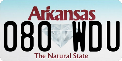 AR license plate 080WDU
