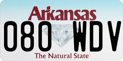 AR license plate 080WDV