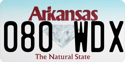 AR license plate 080WDX