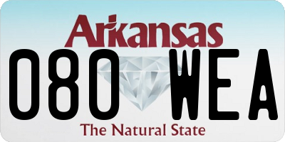 AR license plate 080WEA
