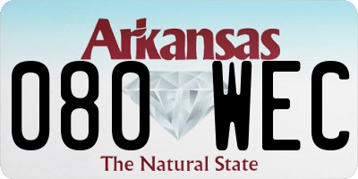 AR license plate 080WEC
