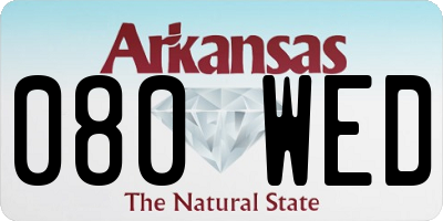 AR license plate 080WED