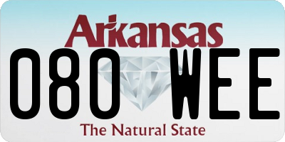 AR license plate 080WEE