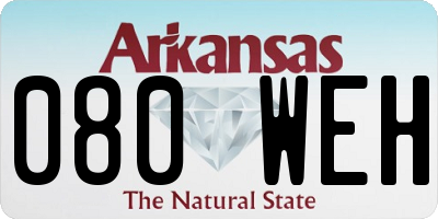 AR license plate 080WEH