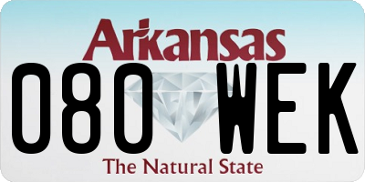 AR license plate 080WEK