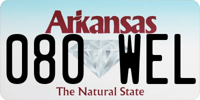 AR license plate 080WEL