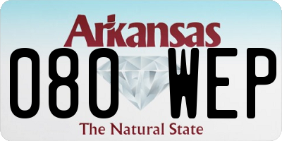 AR license plate 080WEP