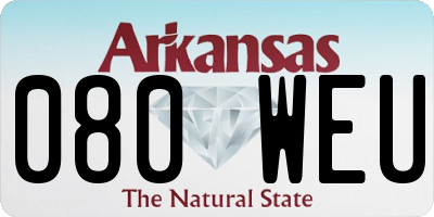 AR license plate 080WEU