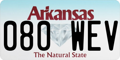 AR license plate 080WEV