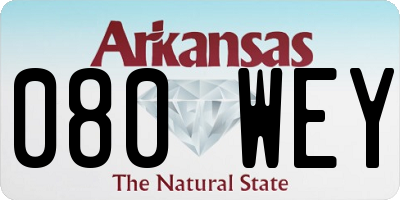 AR license plate 080WEY