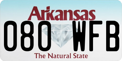 AR license plate 080WFB