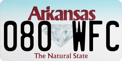AR license plate 080WFC