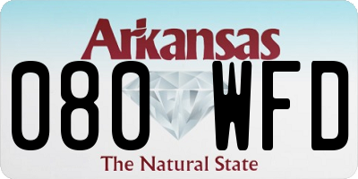 AR license plate 080WFD