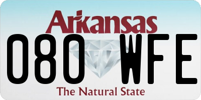 AR license plate 080WFE