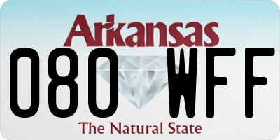 AR license plate 080WFF
