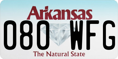 AR license plate 080WFG