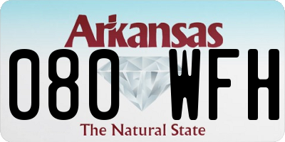 AR license plate 080WFH