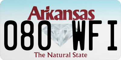 AR license plate 080WFI