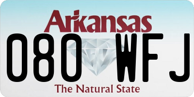 AR license plate 080WFJ