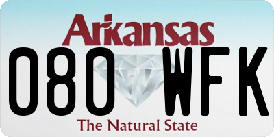 AR license plate 080WFK