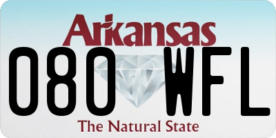 AR license plate 080WFL